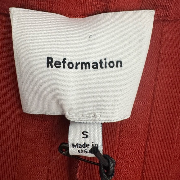 NWT! Reformation Benton Ribbed Button-Front Sweater Mini Dress 🟤 - Picture 9 of 10